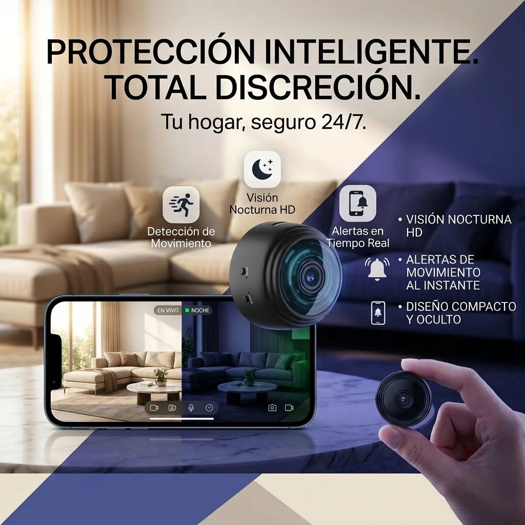 Mini Cámara de Seguridad HD con Detección de Movimiento – Axiomea