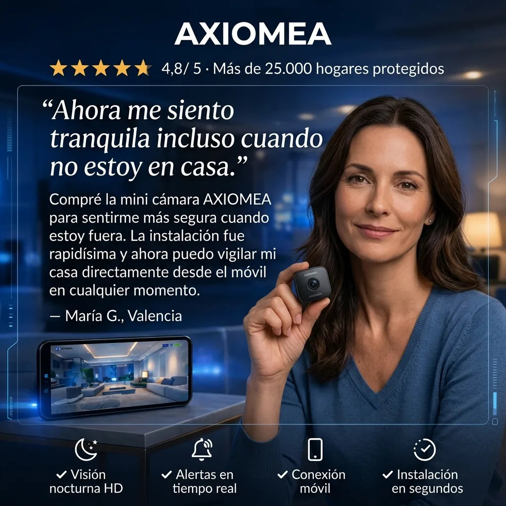 Mini Cámara de Seguridad HD con Detección de Movimiento – Axiomea
