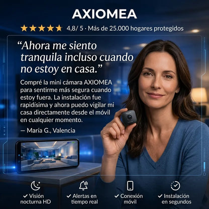 Mini Cámara de Seguridad HD con Detección de Movimiento – Axiomea